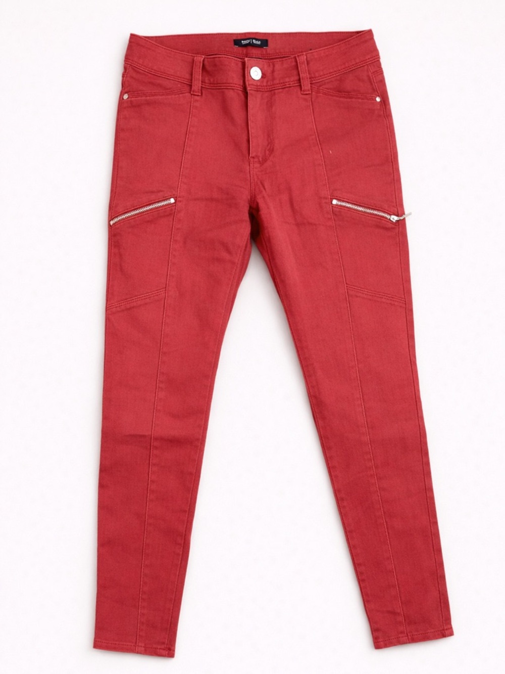 White House Black Market Skinny Crop Jeans Size 2 Orange Mid-Rise Stretch